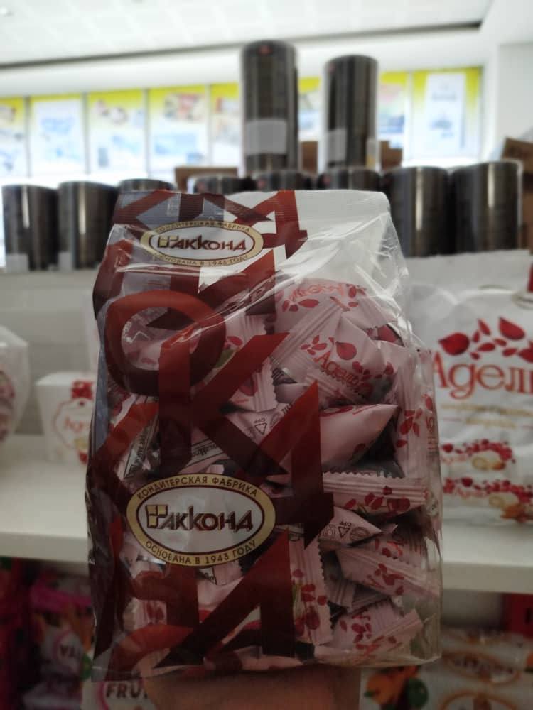 شکلات آلبالویی ادل روسی،برند اکوند بسته ۵۰۰ گرمی_ارسال خرده و عمده به سراسر ایران