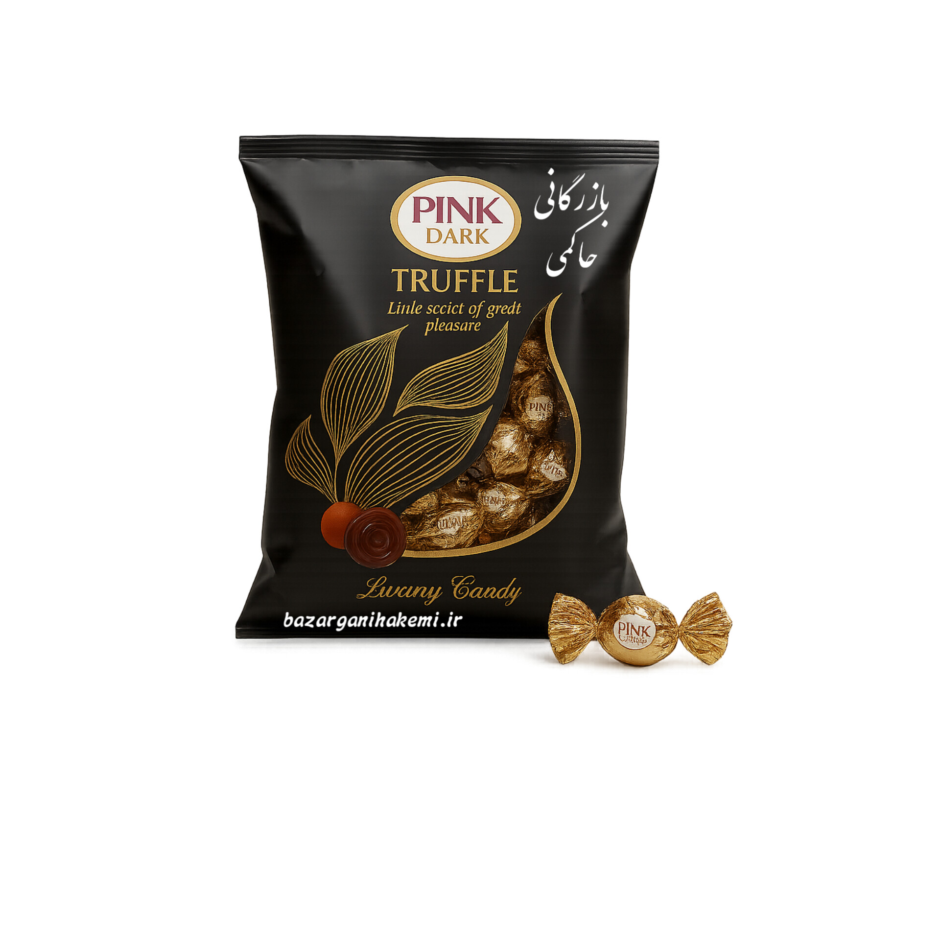 شکلات پینک تلخ (پینک دارک) Pink Dark Truffle(طلایی)_500گرمی