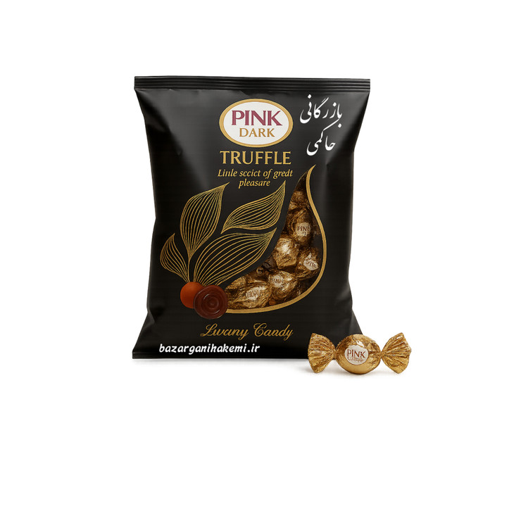 شکلات پینک تلخ (پینک دارک) Pink Dark Truffle(طلایی)_500گرمی