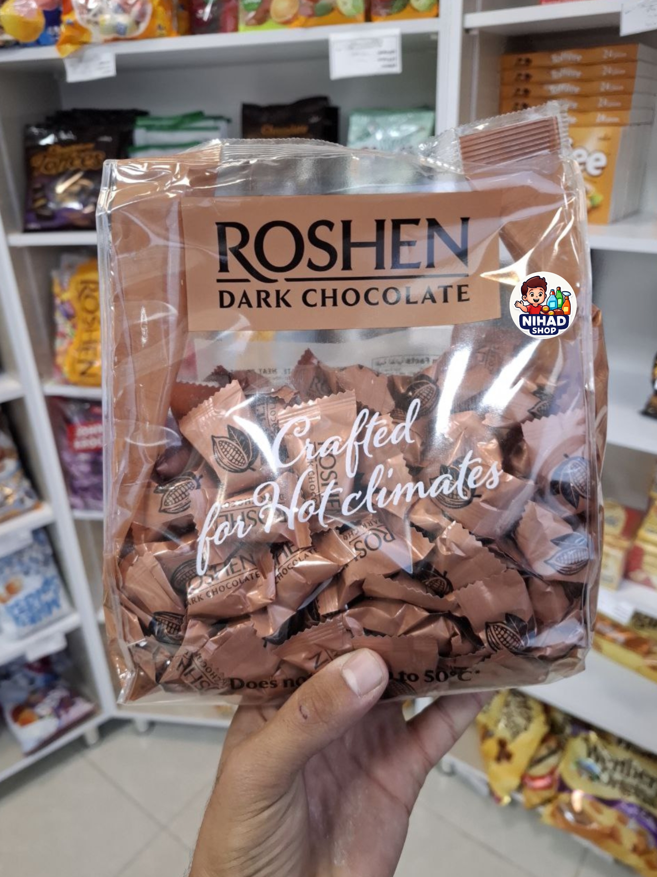 شکلات تلخ روشن Roshen Dark Chocolate مقاوم در برابر گرما"دارای قیمت عمده برای خریداران عمده.