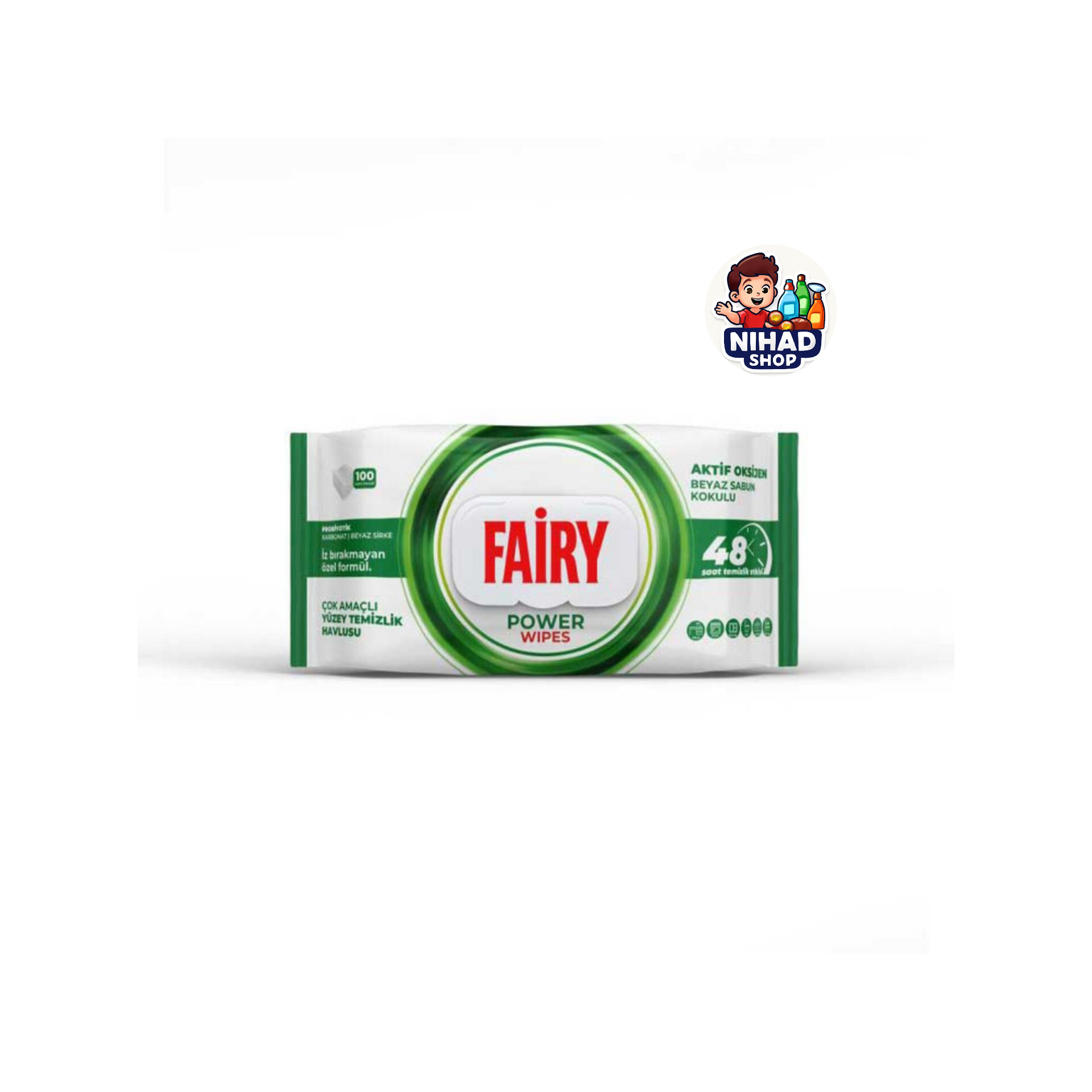 دستمال مرطوب چند منظوره سطوح فیری Fairy رایحه صابون سفید بسته 100 عددی(واردات قانونی از منطقه آزاد ارس)