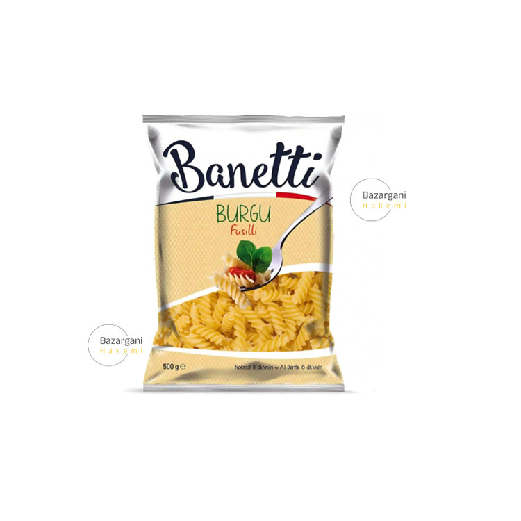 ماکارونی بانتی Banetti Burgu مدل پیچی_ بسته ۵۰۰ گرمی