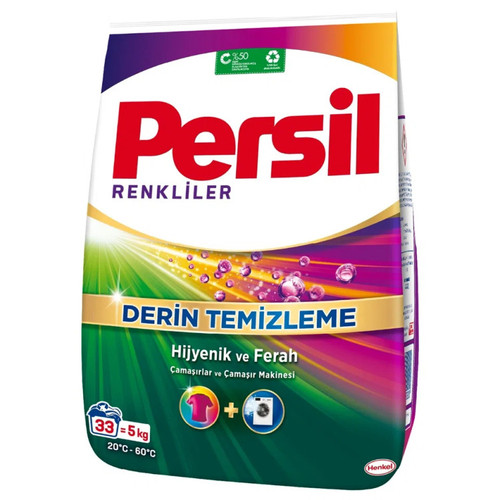 پودر ماشین لباسشویی پرسیل مخصوص لباس های رنگی وزن 5 کیلو گرم(واردات قانونی از منطقه آزاد ارس)