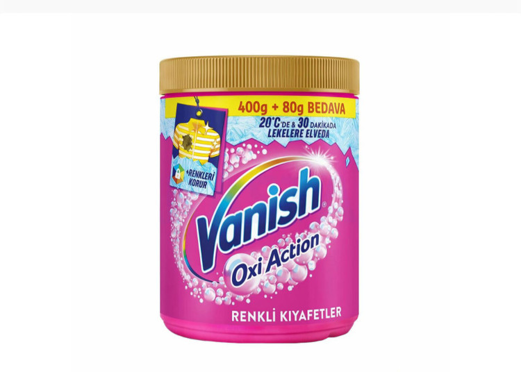 پودر لکه بر لباس رنگی ونیش مدل Oxi Action | وزن480(واردات قانونی از منطقه آزاد ارس) برند: Vanish