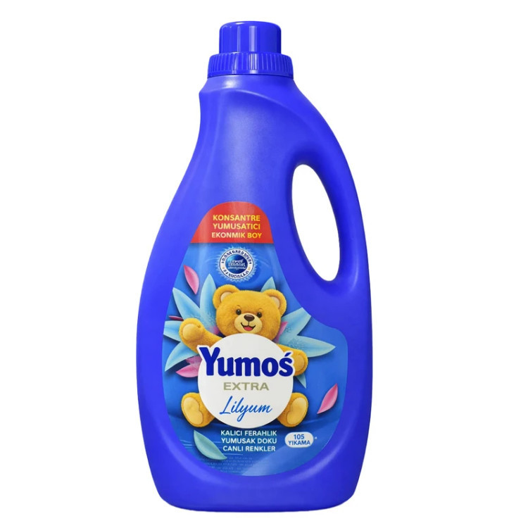 مایع نرم کننده یوموش اکسترا Yumoş Extra آبی با رایحه گل لیلیوم حجم 2520 میلی(واردات قانونی از منطقه آزاد ارس) برند: Yumoș