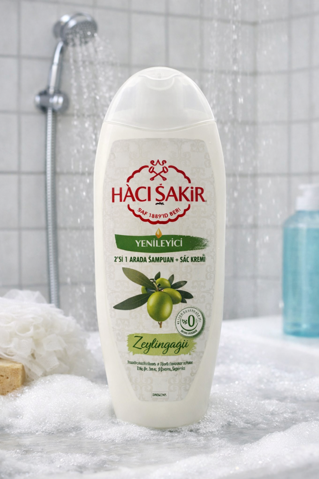 شامپو روغن زیتون حاجی شاکر مناسب تمامی موها Haci sakir حجم 500(واردات قانونی از منطقه آزاد ارس) برند: HaciSakir